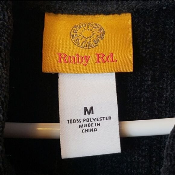 RUBY RD. Flowy Ribbed Chenille Cowlneck Sweater Medium - Picture 3 of 7